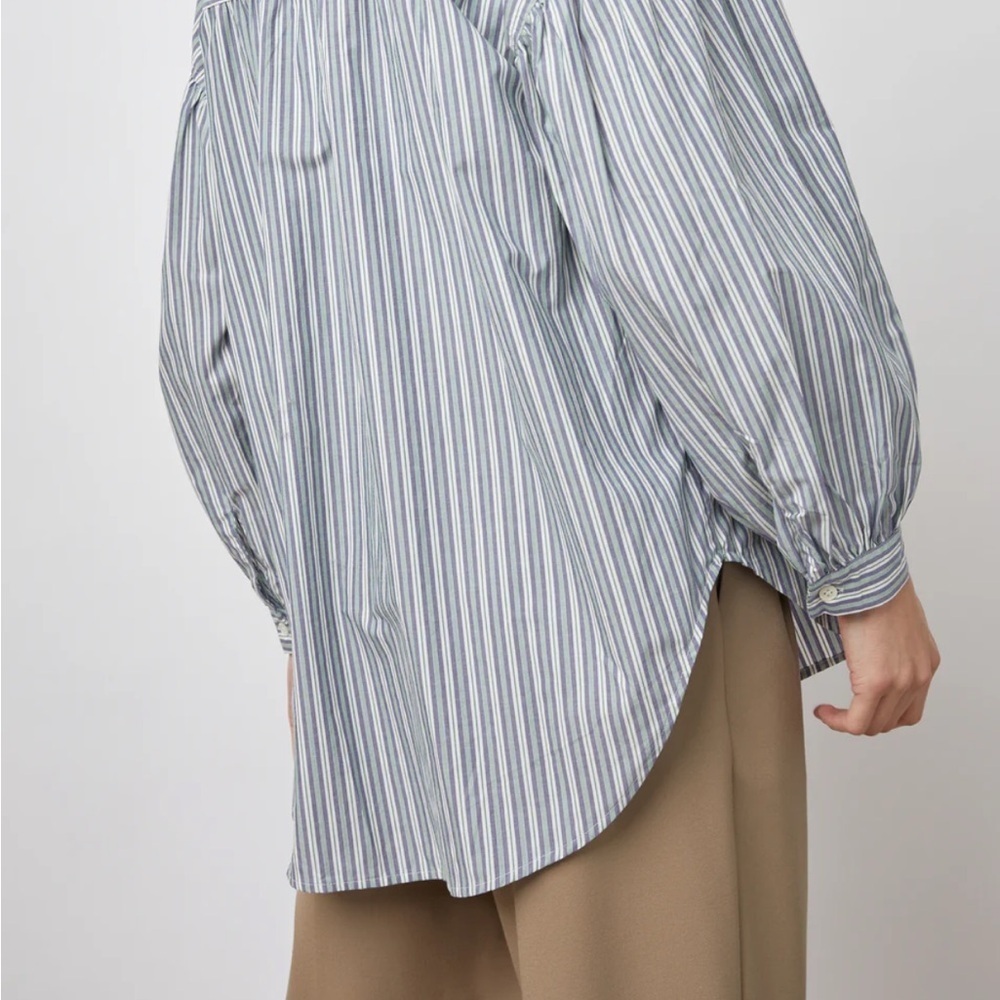 Rails Janae Bank Stripe Button Down Shirt Bank Stripe Drop Shoulder Eco Sz S New — image 3 of 8